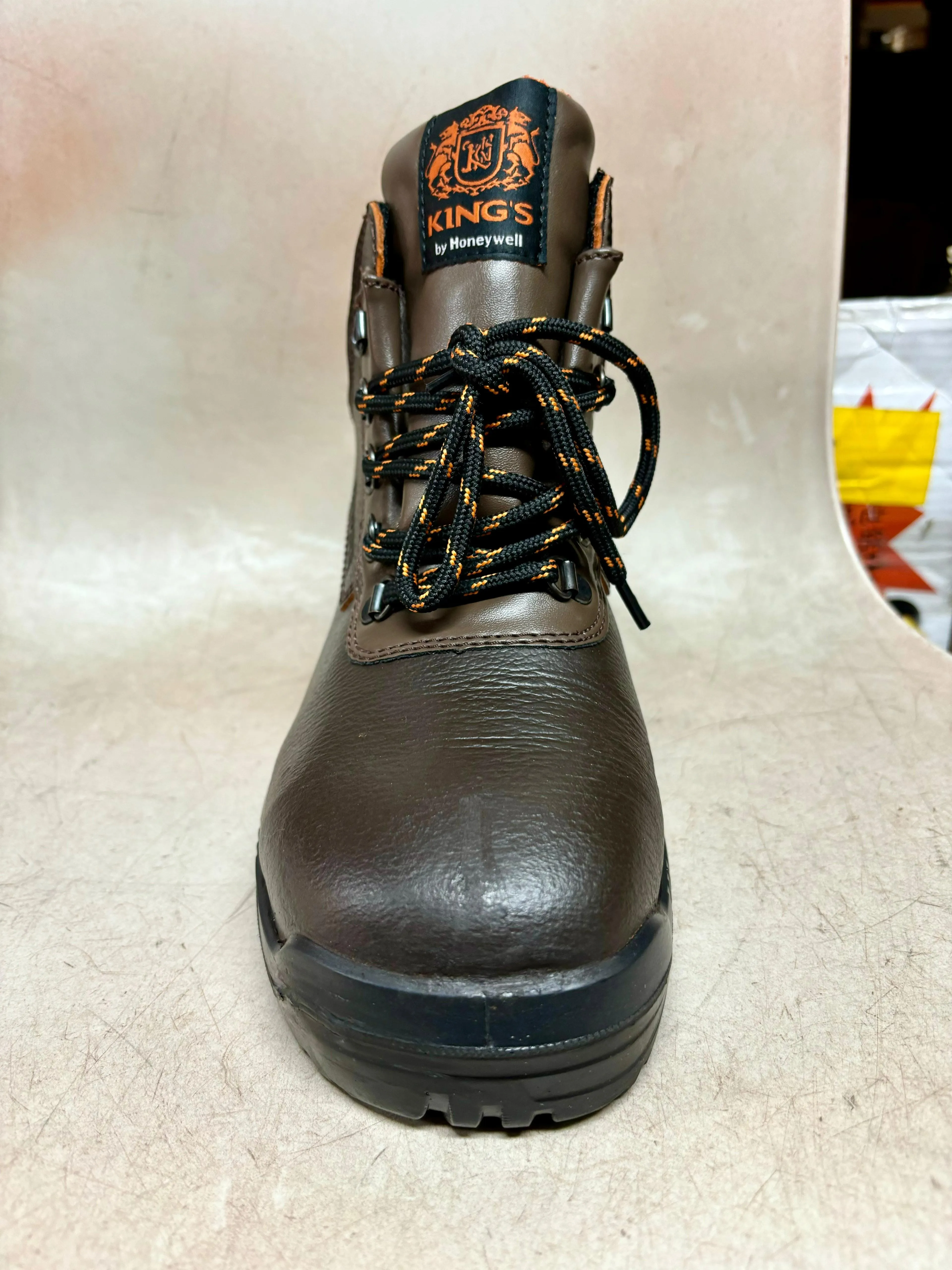 KING'S Brown Mid Cut Padded Ankle Collar Safety Boot Dual Density Polyurethane (PU) | Model : KWD301K | UK Sizes: #3, #04, #05, #6, #7, #8, #9, #10, #11, #12, #13