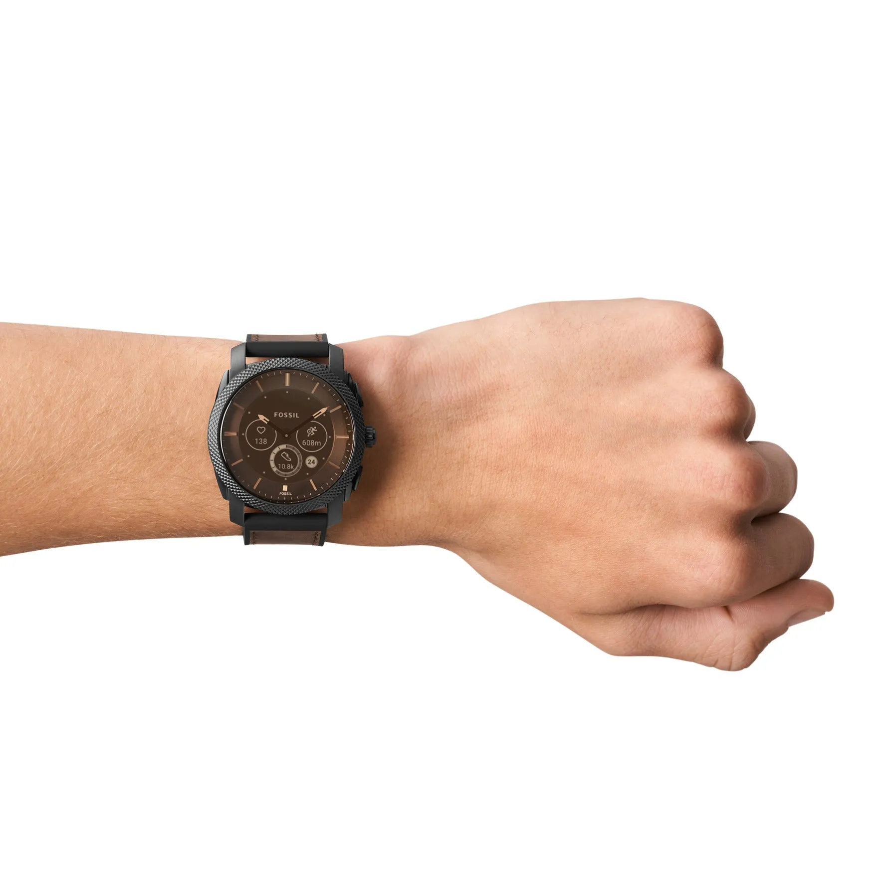 Machine Gen 6 Hybrid Smartwatch Dark Brown Leather