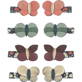 Mimi & Lula 8 Hair Clips Mini Bonnie Butterfly Winter Ivy