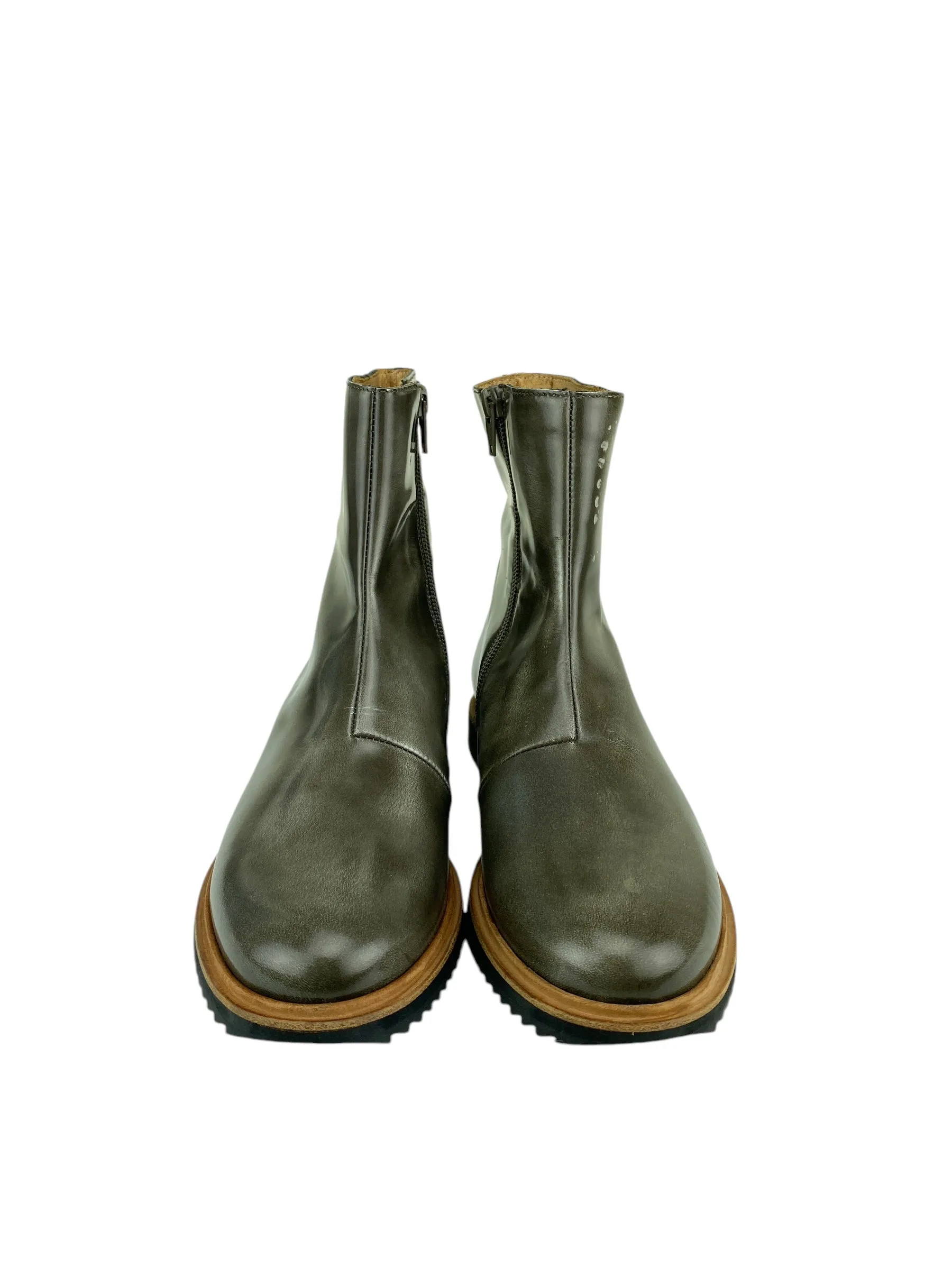 MM6 Maison Martin Margiela Women's Patent Boot Green Size 37 IT (7 US)