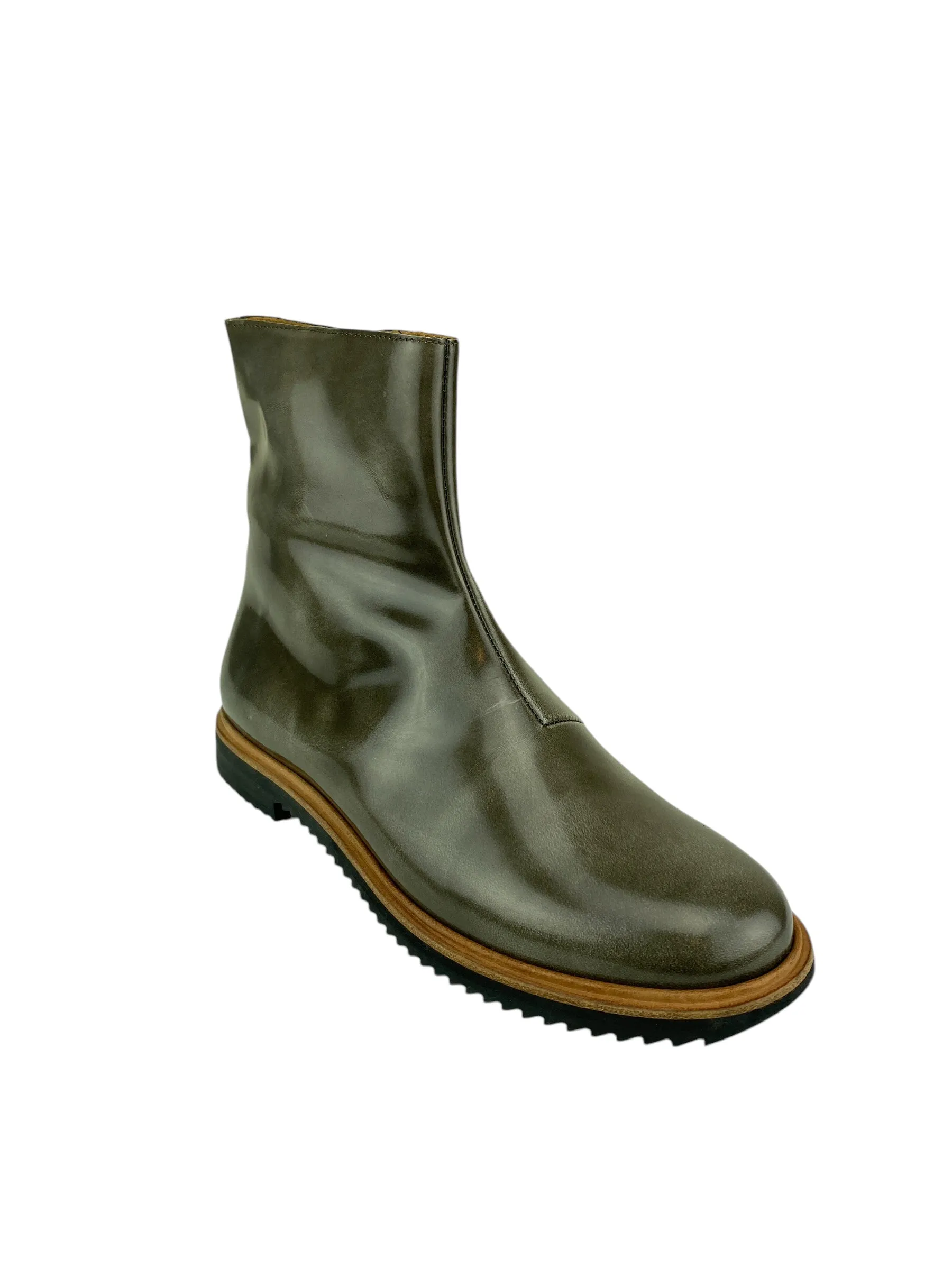 MM6 Maison Martin Margiela Women's Patent Boot Green Size 37 IT (7 US)