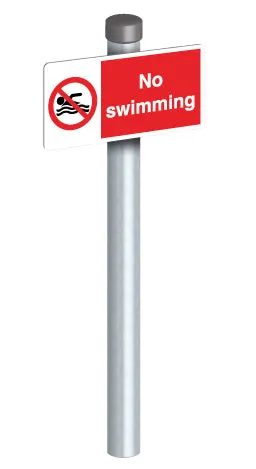 No swimming   G1.5M Post and Fixings