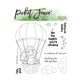 Picket Fence Studios Clear Stamp Set - Freckle Friends: Climbing Calliope