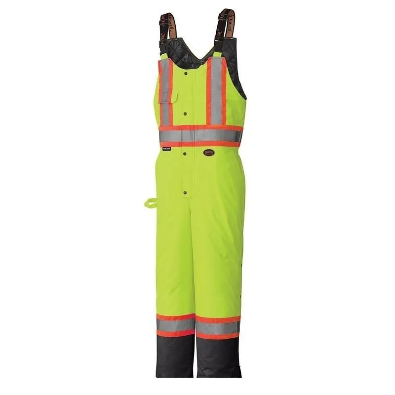 Pioneer 5041BB Hi-Viz 100% Waterproof Quilted Bib Pant - Yellow