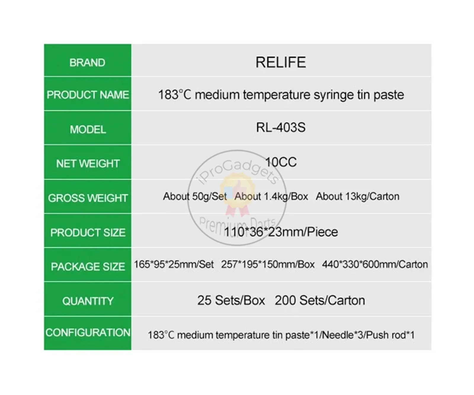 Relife RL-403S Welding Paste 183°C Medium Temperature Solder Paste Flux 10CC Tin Liquid BGA Soldering Fluxes