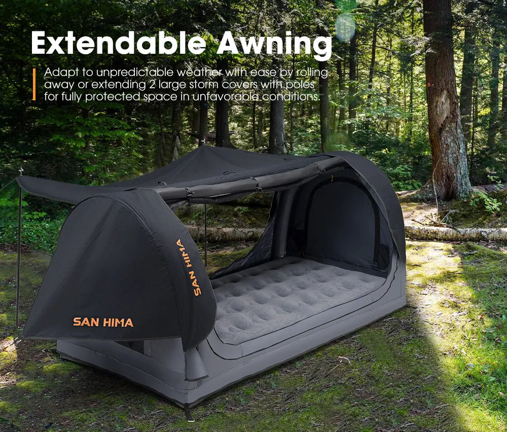 San Hima Single Air Swag Camping Swags Dome Tent Free Standing 17cm Air Mattress