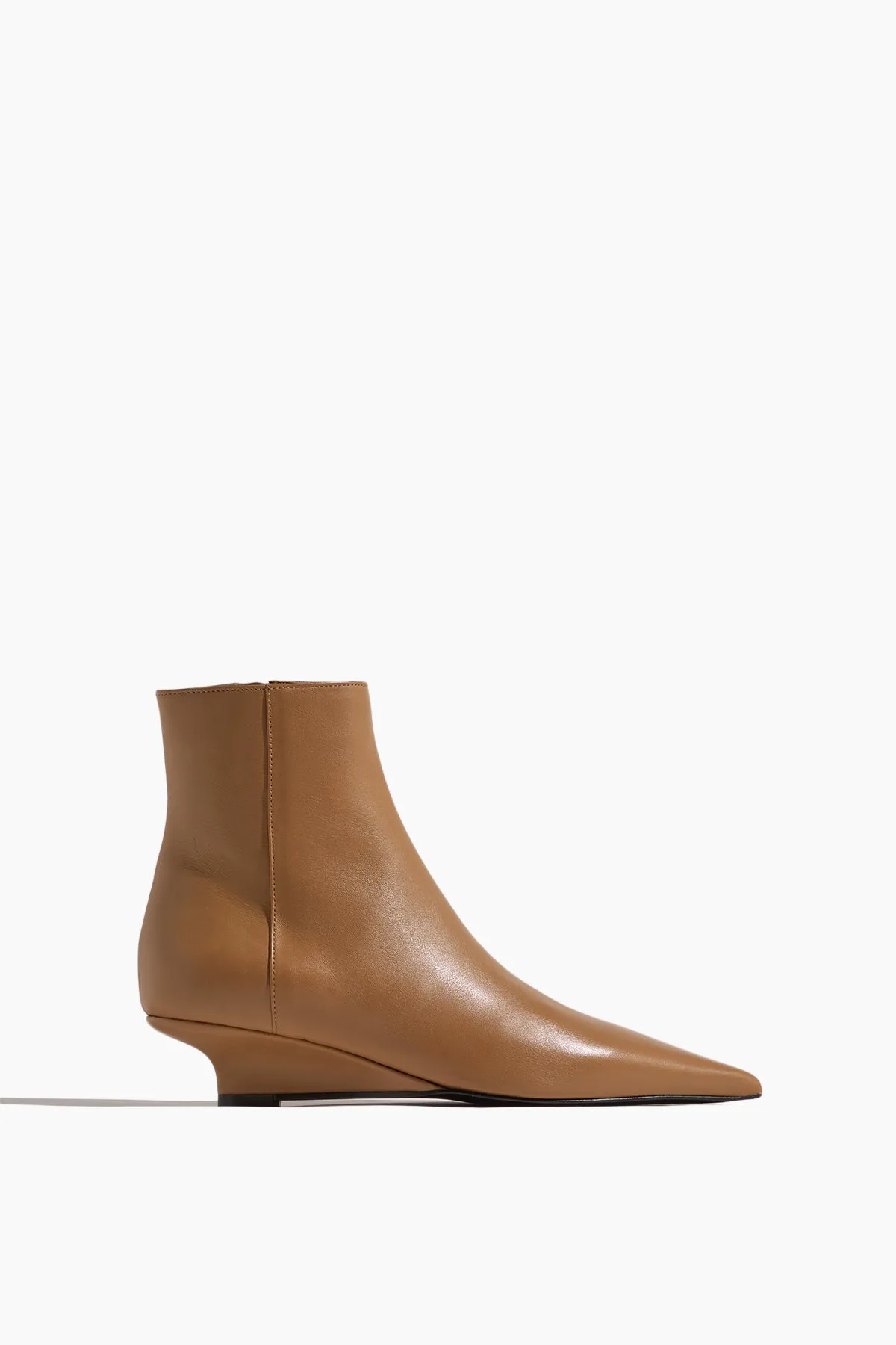 Sharp Suede Ankle Boots in Camel