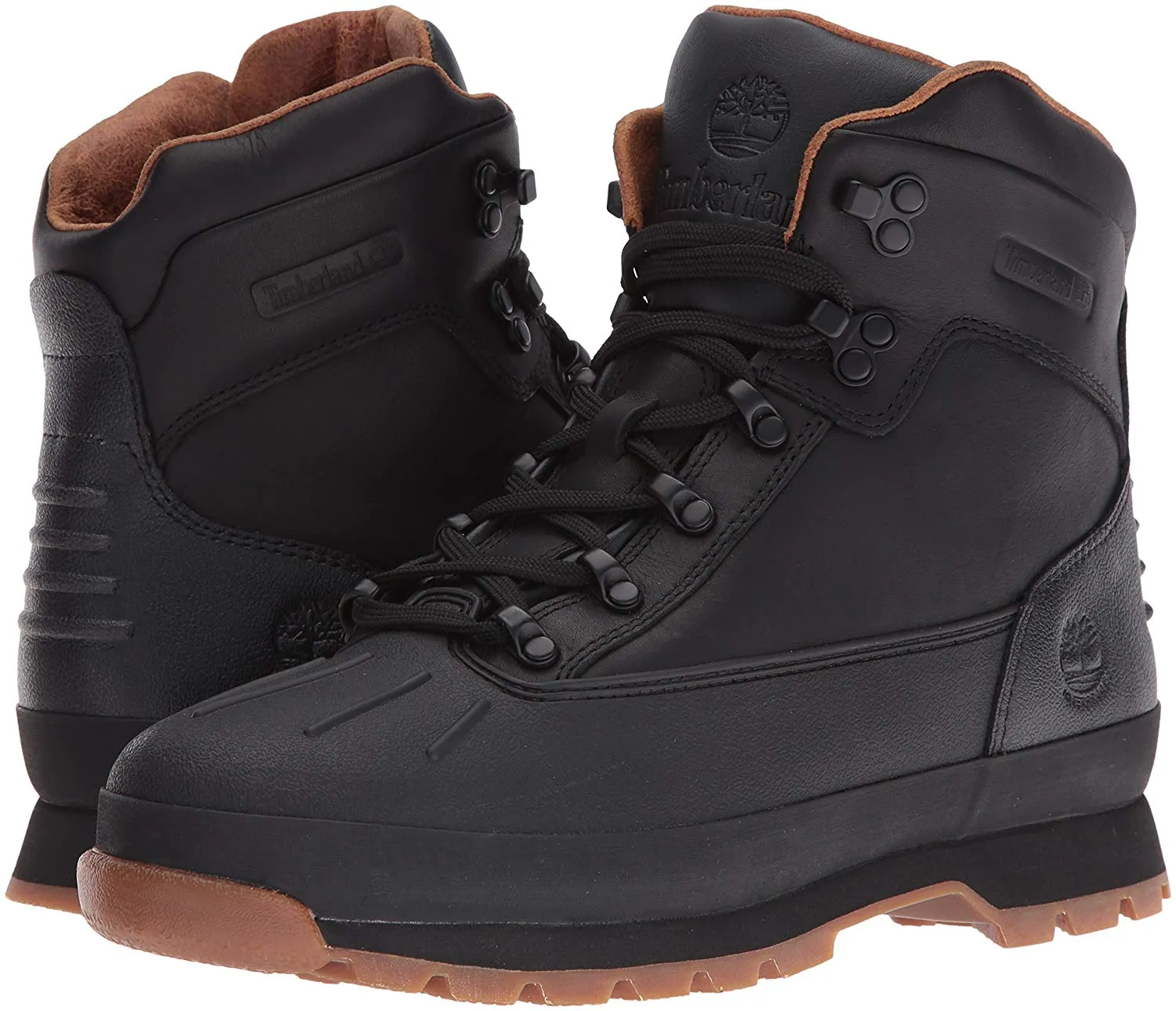 Timberland Men's Euro Hiker Shell Toe WP Winter Boot - Black TBL Forty Full Grain