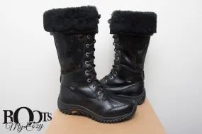 UGG Adirondack Tall Exotic Velvet Black Boots