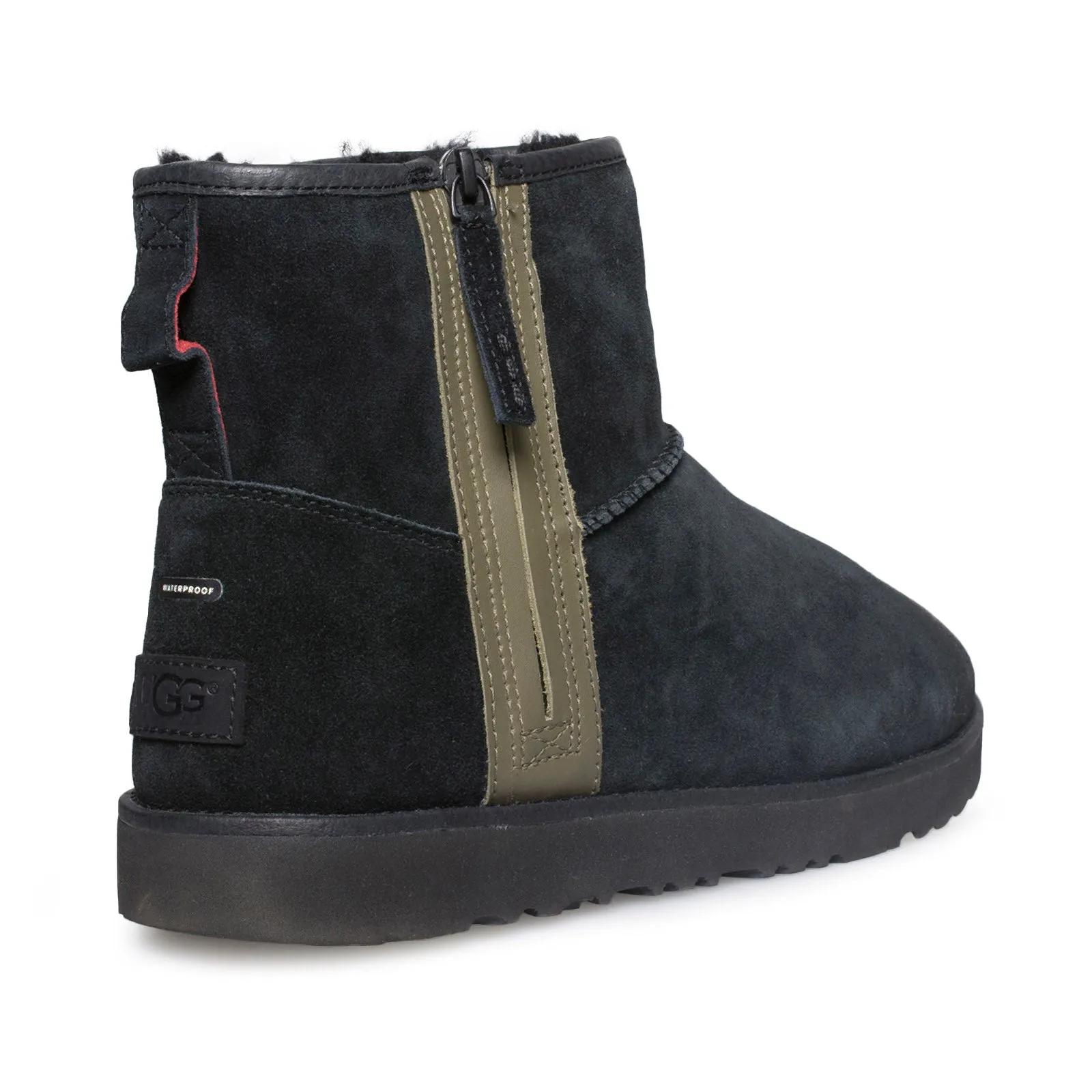 UGG Classic Mini Zip Waterproof Black Boots