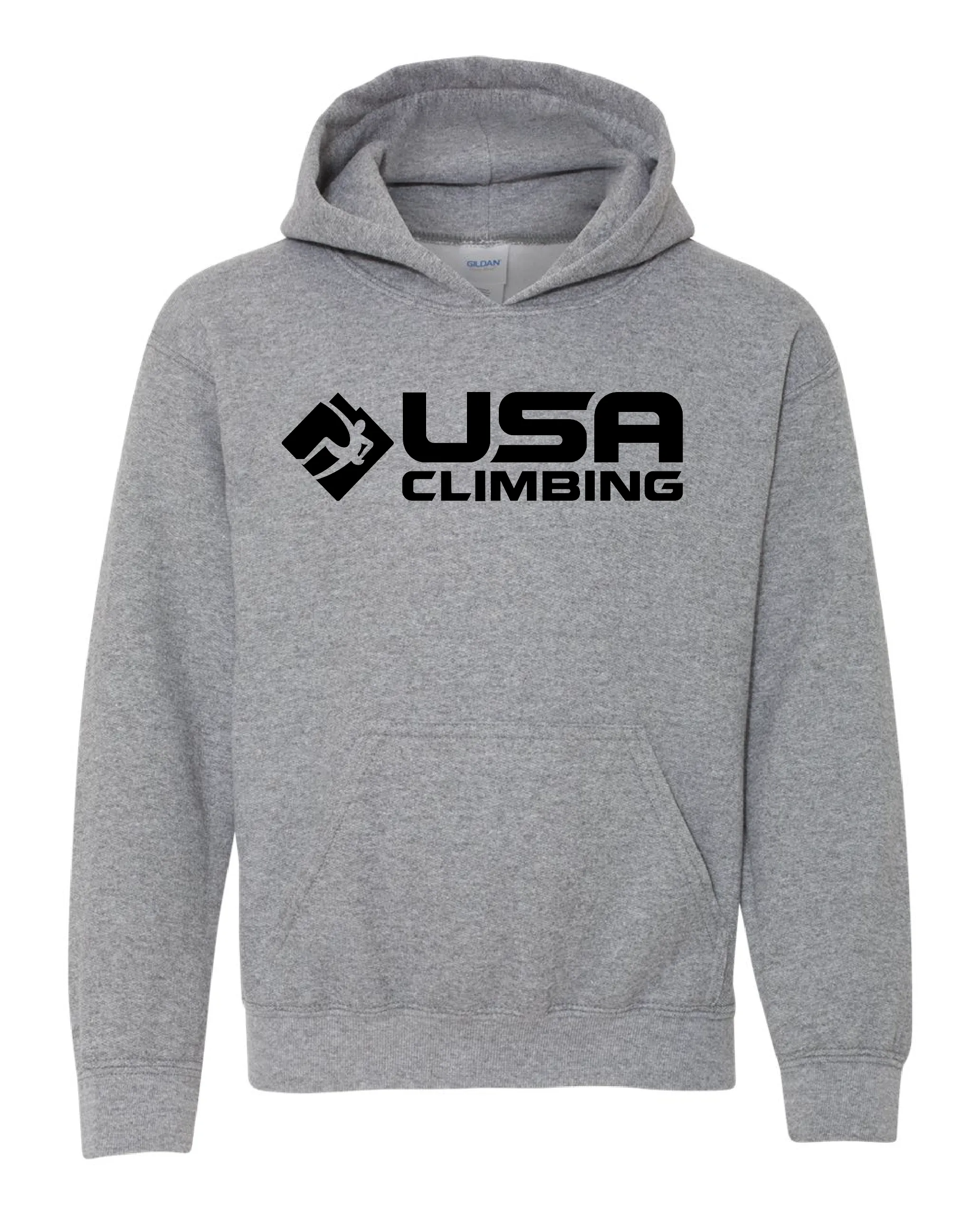 USA Climbing BW Horizontal Logo Hoodie - Youth