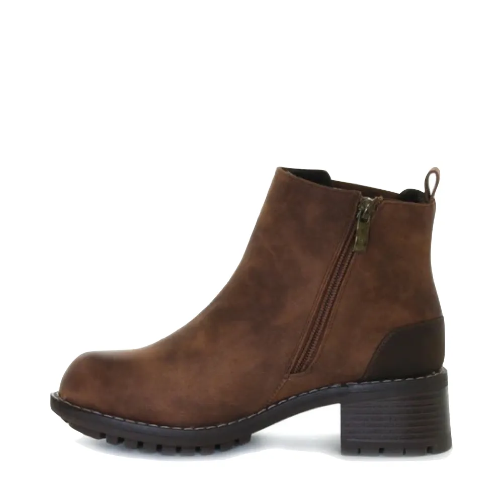 Wanderlust Women's Tierney Heeled Waterproof Boot in Brown