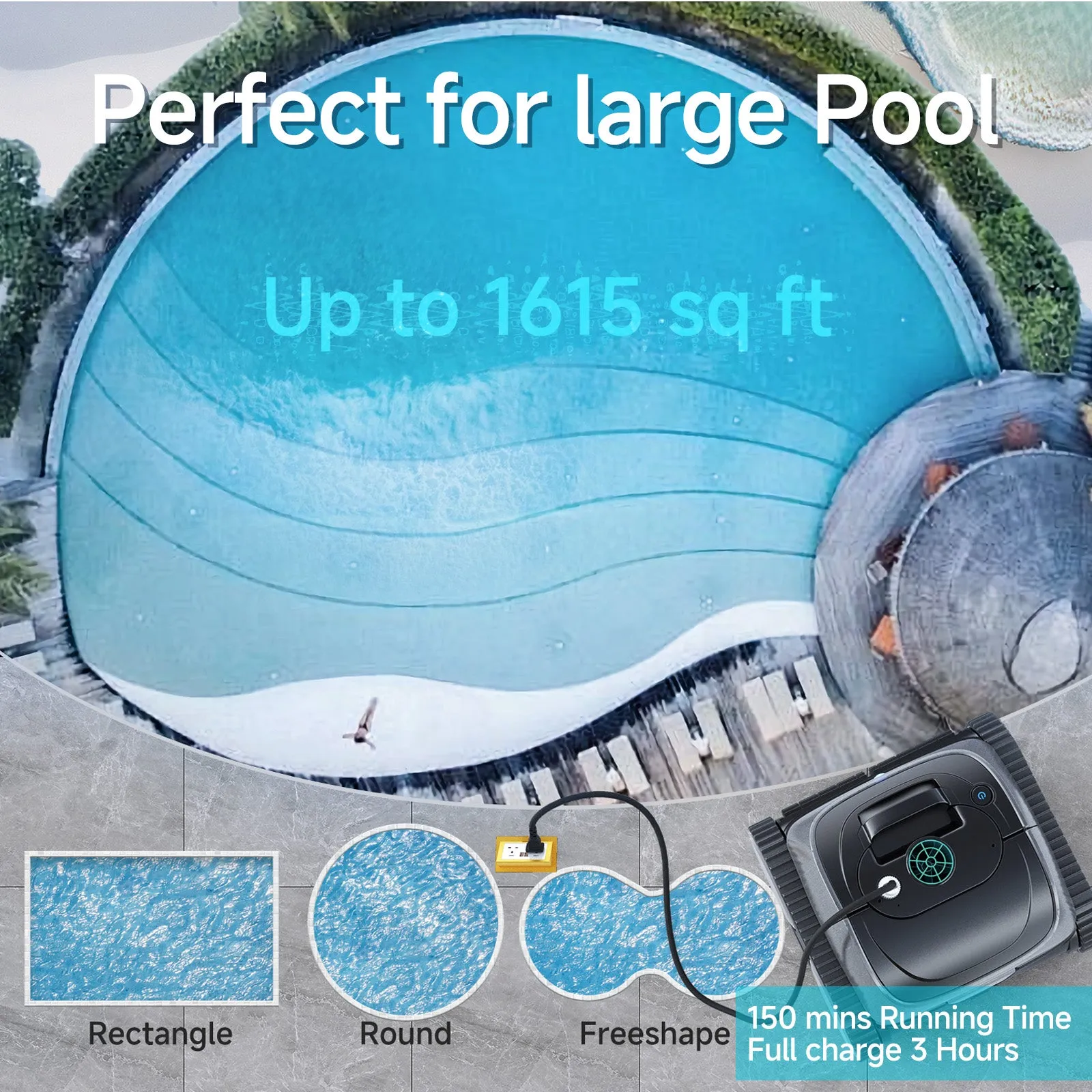 WYBOT C1 Cordless Robotic Pool Cleaner