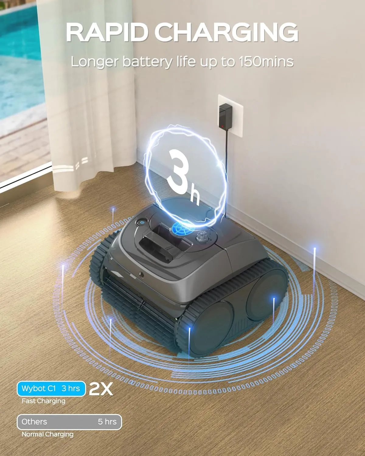 WYBOT C1 Cordless Robotic Pool Cleaner