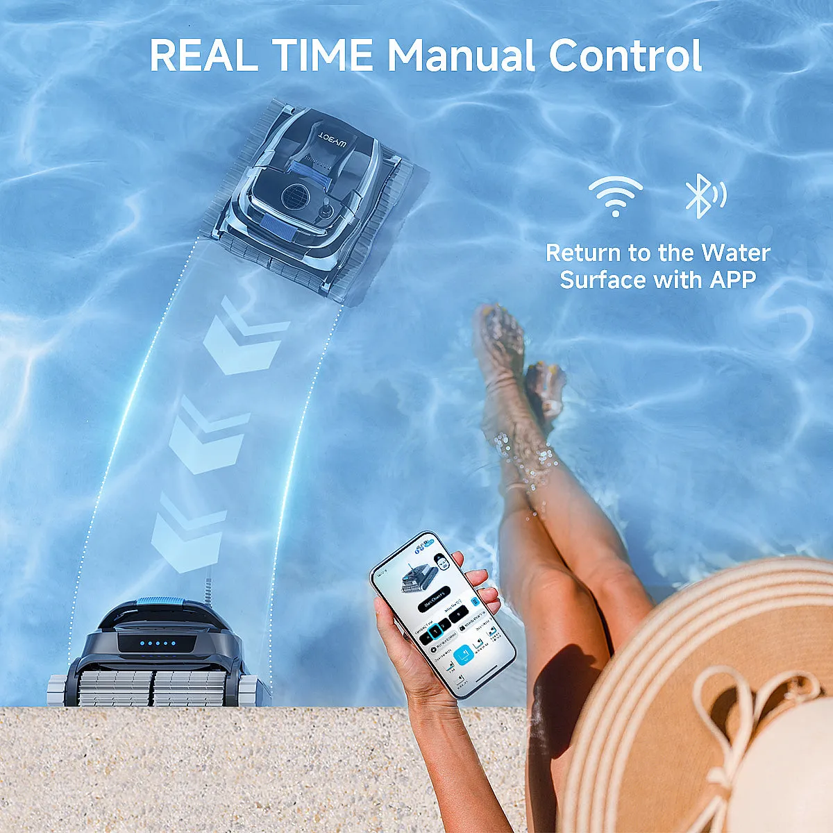 WYBOT L1 High-end Corded Robotic Pool Cleaner with APP Control