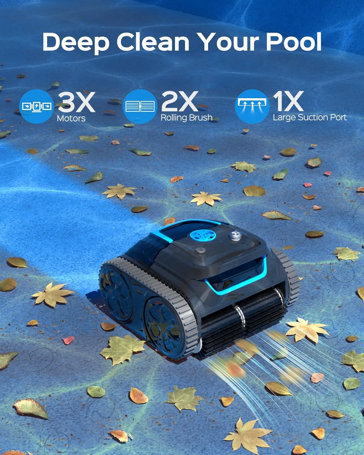 WYBOT S1 High-end Cordless Robotic Pool Cleaner with APP Mode, Wall-climbing