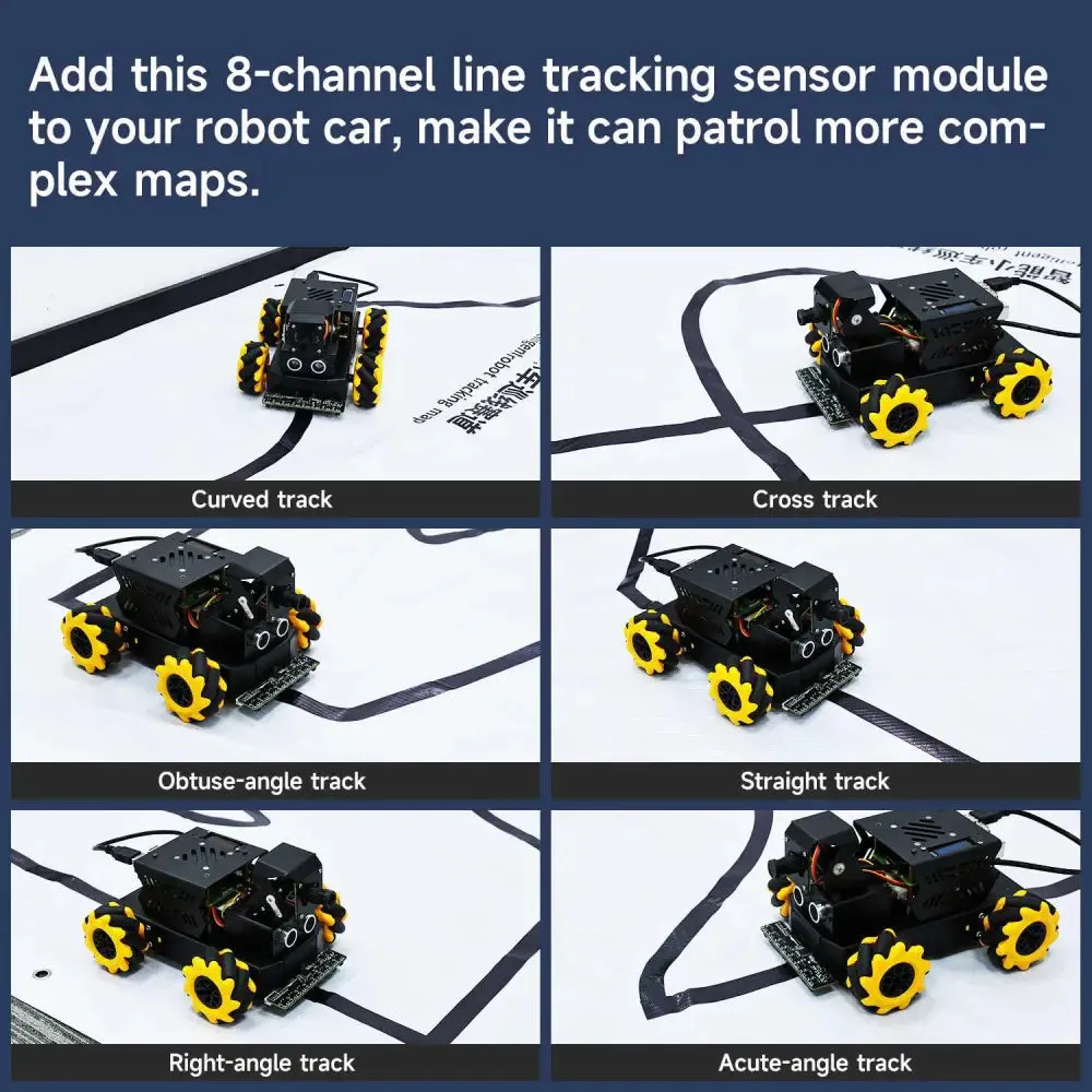 Yahboom 8 channel infrared tracking sensor module--Separate module